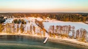 Grudniowy zachód słońca nad jeziorem Dargin, Nowy Harsz - zdjęcie 31