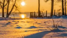 Grudniowy zachód słońca nad jeziorem Dargin, Nowy Harsz - zdjęcie 27