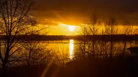 Grudniowy zachód słońca nad jeziorem Łabap - zdjęcie 24