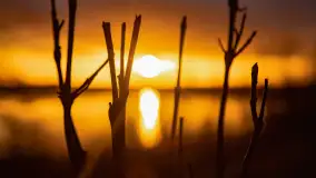 Grudniowy zachód słońca nad jeziorem Łabap - zdjęcie 9