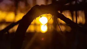 Grudniowy zachód słońca nad jeziorem Łabap - zdjęcie 34