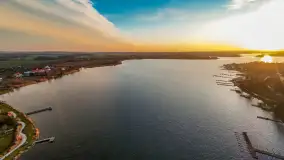 Zachód słońca w Rynie, jezioro Ryńskie, styczeń 2023 - zdjęcie 3