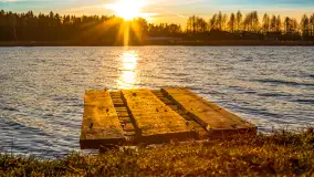 Zachód słońca nad jeziorem Ryńskim - zdjęcie 1