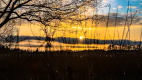 Zachód słońca nad jeziorem Mój, luty 2023 r. - zdjęcie 14