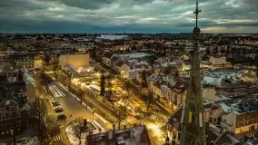 Nocny Kętrzyn z drona, luty 2023 - zdjęcie 2