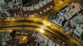 Nocny Kętrzyn z drona, luty 2023 - zdjęcie 12