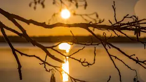 Zachód słońca nad jeziorem Mamry, luty 2023 r. - zdjęcie 10