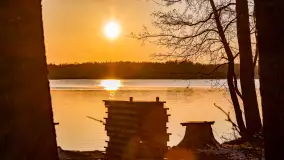 Zachód słońca nad jeziorem Mamry, luty 2023 r. - zdjęcie 20