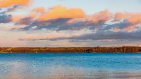 Zachód słońca nad jeziorem Gołdopiwo, marzec 2023 r. - zdjęcie 7