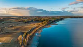 Zachód słońca nad jeziorem Gołdopiwo, marzec 2023 r. - zdjęcie 8