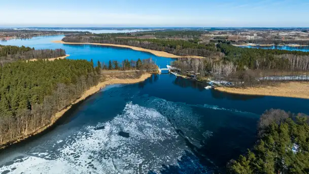 Kanał Kula z lotu ptaka, przedwiośnie 2023