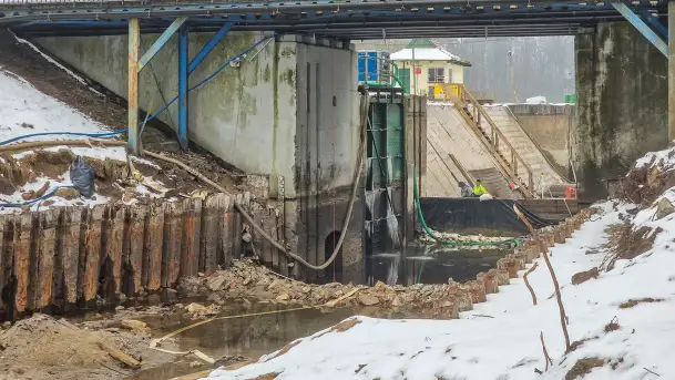Remont śluzy Guzianka I, marzec 2023 - zdjęcie 11