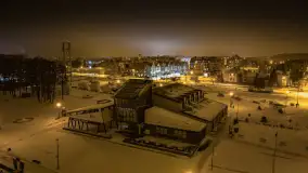 Nocne Giżycko z lotu ptaka, marzec 2023 r. - zdjęcie 12