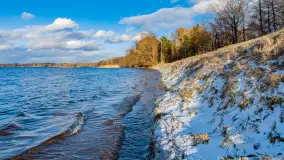 Jezioro Gołdopiwo na początku marca 2023 r. - zdjęcie 7