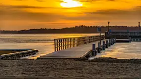 Zachód słońca nad jeziorem Mamry, plaża miejska w Węgorzewie - zdjęcie 42