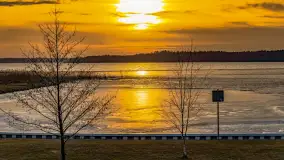 Zachód słońca nad jeziorem Mamry, plaża miejska w Węgorzewie - zdjęcie 6