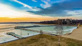 Zachód słońca nad jeziorem Mamry, plaża miejska w Węgorzewie - zdjęcie 38