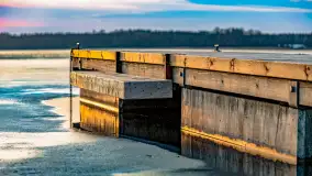 Zachód słońca nad jeziorem Mamry, plaża miejska w Węgorzewie - zdjęcie 9