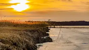 Zachód słońca nad jeziorem Mamry, plaża miejska w Węgorzewie - zdjęcie 36