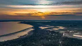 Zachód słońca nad jeziorem Mamry, plaża miejska w Węgorzewie - zdjęcie 34