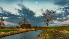 Zachód słońca nad rzeką Guber, kwiecień 2023 r. - zdjęcie 41