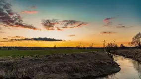 Zachód słońca nad rzeką Guber, kwiecień 2023 r. - zdjęcie 46