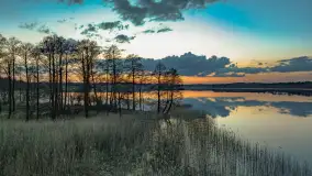 Zachód słońca nad jeziorem Dejguny, Lisi Ogon, kwiecień 2023 r. - zdjęcie 5