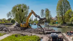 Kanał Łuczański w remoncie, postęp prac, maj 2023 r. - zdjęcie 9