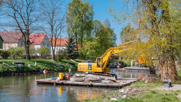 Kanał Łuczański w remoncie, postęp prac, maj 2023 r. - zdjęcie 1