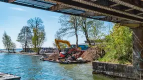 Kanał Łuczański w remoncie, postęp prac, maj 2023 r. - zdjęcie 21