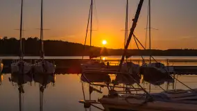 Zachód słońca nad jeziorem Kisajno, maj 2023 r. - zdjęcie 15