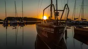 Zachód słońca nad jeziorem Kisajno, maj 2023 r. - zdjęcie 6