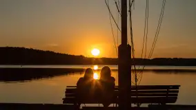 Zachód słońca nad jeziorem Kisajno, maj 2023 r. - zdjęcie 3