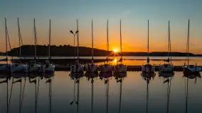 Zachód słońca nad jeziorem Kisajno, maj 2023 r. - zdjęcie 1