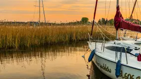 Zachód słońca nad jeziorem Bocznym w Rydzewie - zdjęcie 13