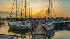 Zachód słońca nad jeziorem Bocznym w Rydzewie - zdjęcie 25