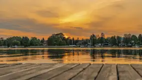 Zachód słońca nad jeziorem Bocznym w Rydzewie - zdjęcie 17