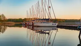 Zachód słońca nad jeziorem Kisajno widziany z dawnego Almaturu - zdjęcie 16