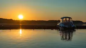 Zachód słońca nad jeziorem Kisajno widziany z dawnego Almaturu - zdjęcie 7