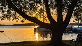 Zachód słońca nad jeziorem Świecajty, widok z Ognistego Ptaka, czerwiec 2023 r. - zdjęcie 32