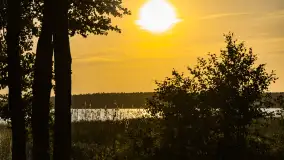 Zachód słońca nad jeziorem Świecajty, widok z Ognistego Ptaka, czerwiec 2023 r. - zdjęcie 24