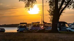 Zachód słońca nad jeziorem Świecajty, widok z Ognistego Ptaka, czerwiec 2023 r. - zdjęcie 12