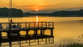 Wschód słońca nad jeziorem Kisajno, Łabędzi Ostrów, czerwiec 2023 r. - zdjęcie 8