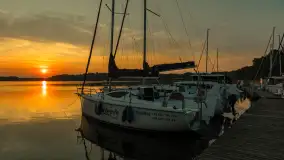 Wschód słońca nad jeziorem Kisajno, Łabędzi Ostrów, czerwiec 2023 r. - zdjęcie 19