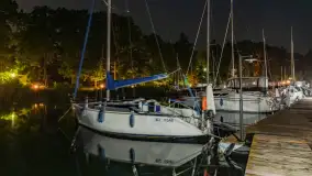 Nocne zdjęcia portu Łabędzi Ostrów, lipiec 2023 r. - zdjęcie 28