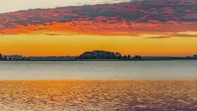 Wschód słońca nad jeziorem Mamry, Stanica Wodna Kietlice, sierpień 2023 r. - zdjęcie 44