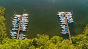 Wschód słońca nad jeziorem Mamry, Stanica Wodna Kietlice, sierpień 2023 r. - zdjęcie 47