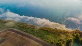 Wrześniowy i mglisty wschód słońca nad jeziorem Mój - zdjęcie 44