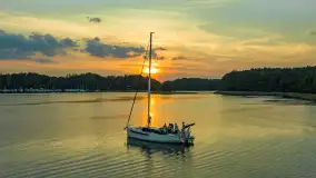 Zachód słońca nad jeziorem Kisajno, wrzesień 2023 r. - zdjęcie 2