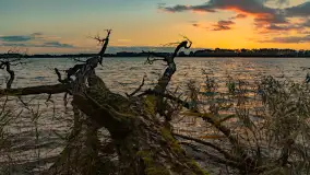 Zachód słońca nad jeziorem Mój, październik 2023 r. - zdjęcie 7